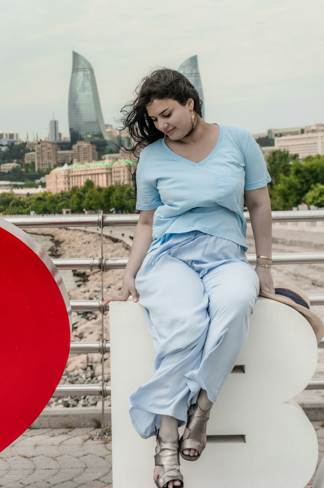 Portrait of a smiling Turkish woman editor in her thirties